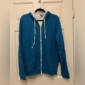 Vince Mens waffle knit zip hoodie